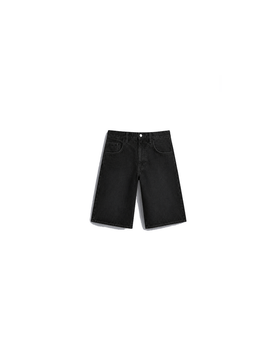 YOR® NYK Phulkari Denim Shorts - Black