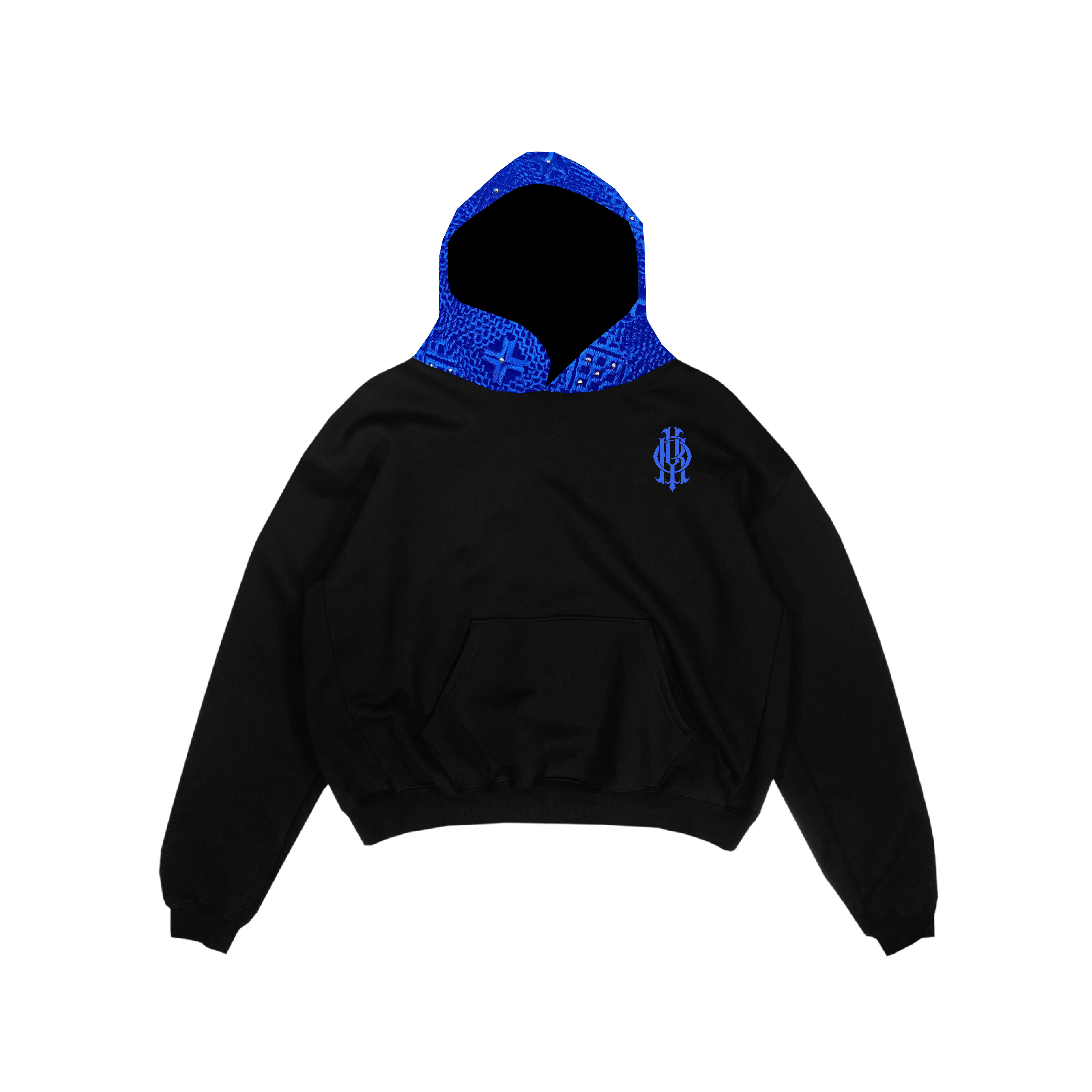 Black and royal blue hoodie best sale