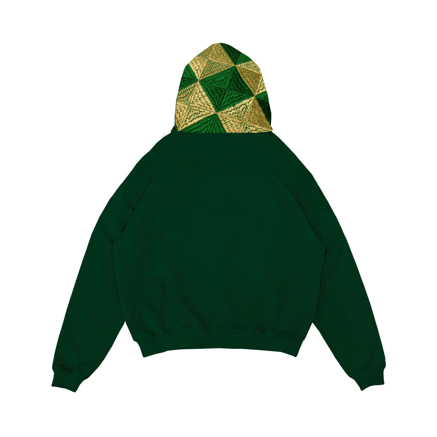 YOR® Green/Gold Archive Phulkari Hoodie - Forest Green (Original Logo Era - 2017–2023) - YourOwnRuler | Luxury Fashion Brand