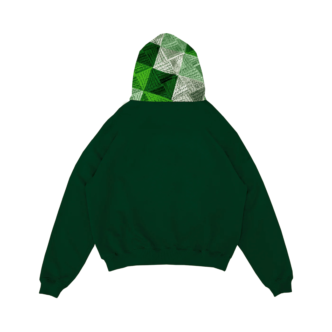 YOR® Ombre Green Archive Phulkari Hoodie - Forest Green (Original Logo Era - 2017–2023) - YourOwnRuler | Luxury Fashion Brand