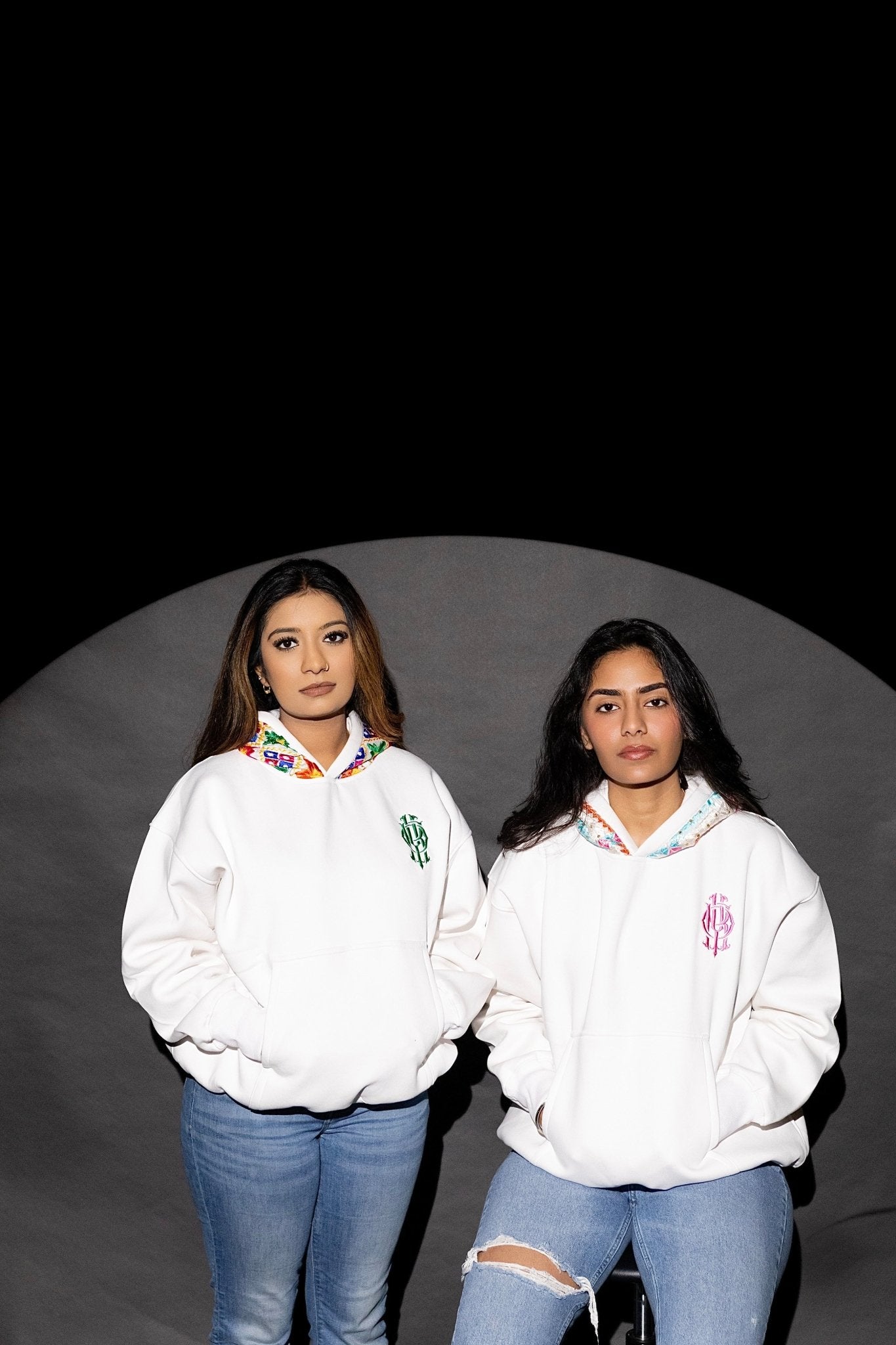 YOR® White Phulkari Hoodie - White - YourOwnRuler | Luxury Fashion Brand
