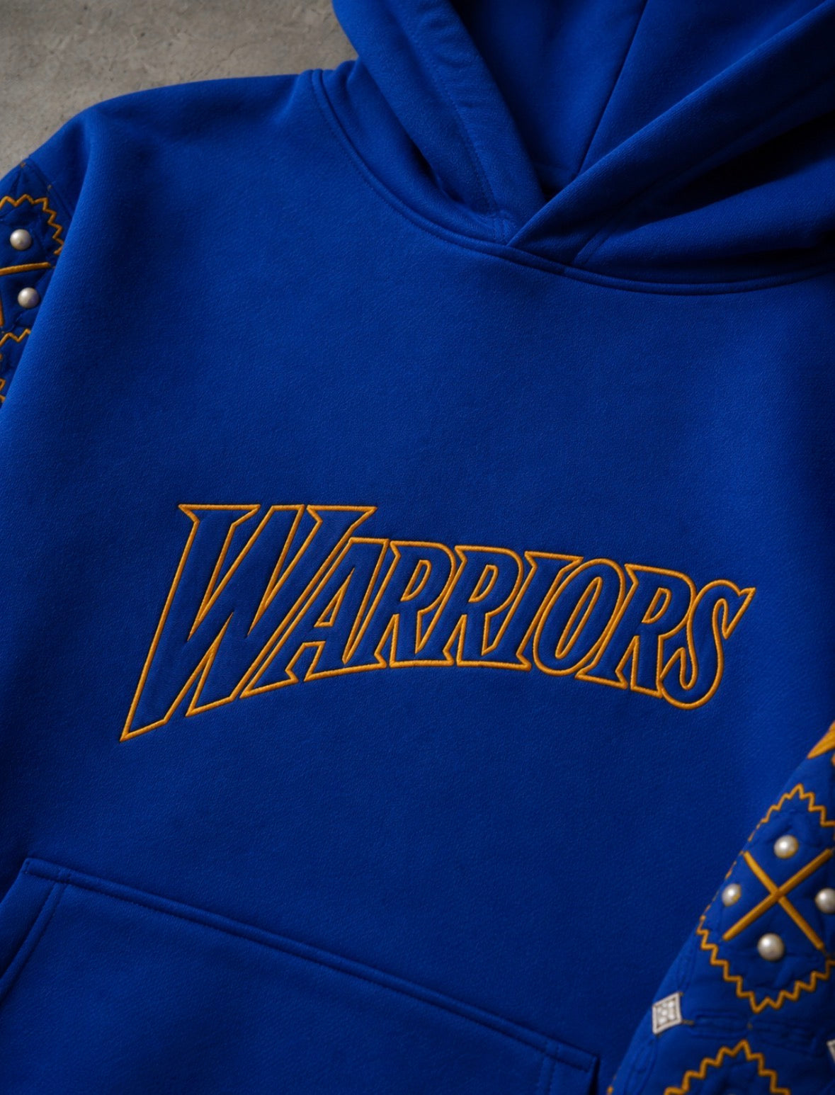 YOR® Golden State Phulkari Hoodie — Royal Blue