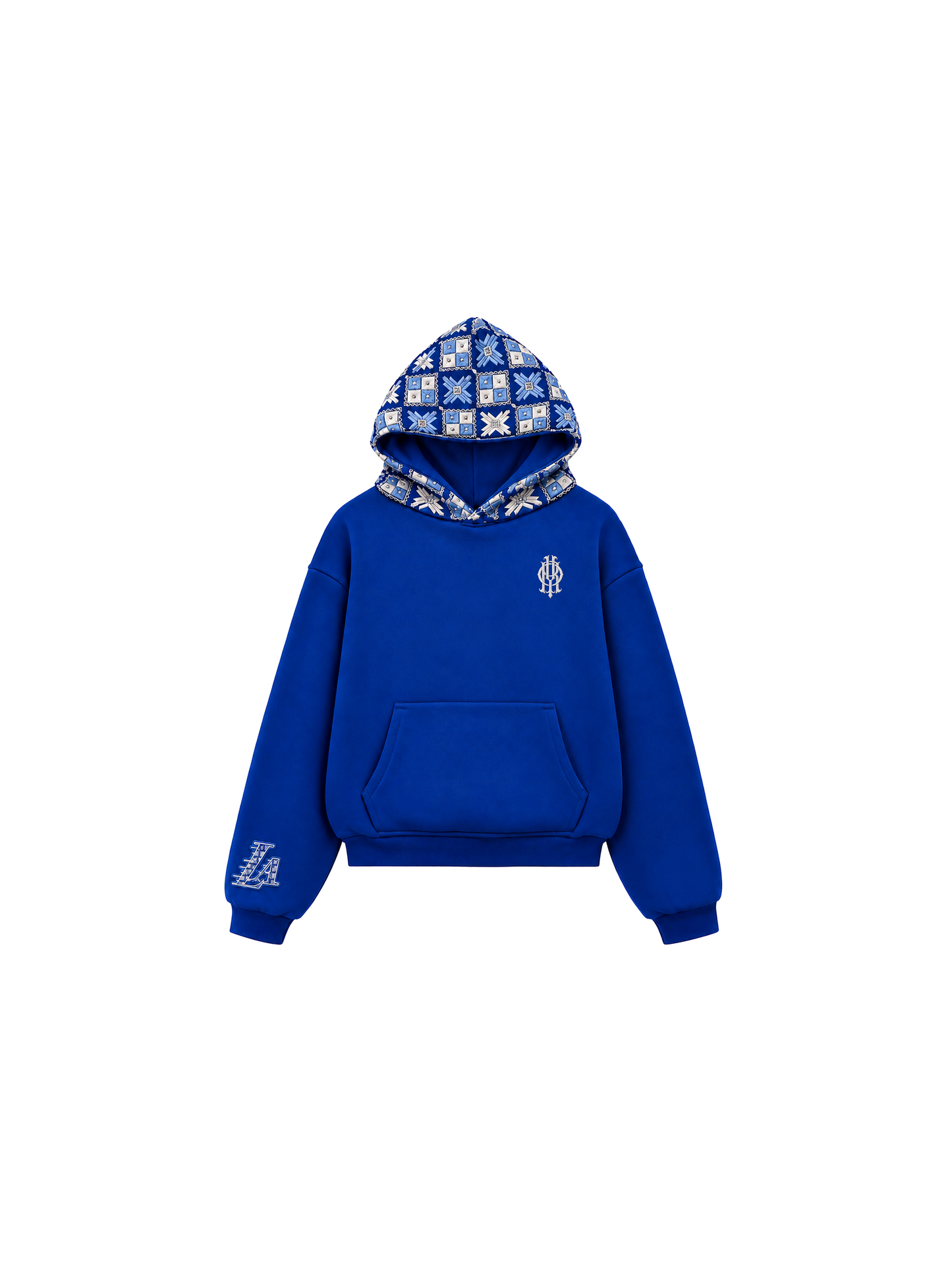 YOR® LA Phulkari Hoodie — Royal Blue
