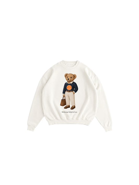 McGeorge Law Bear Crewneck - White