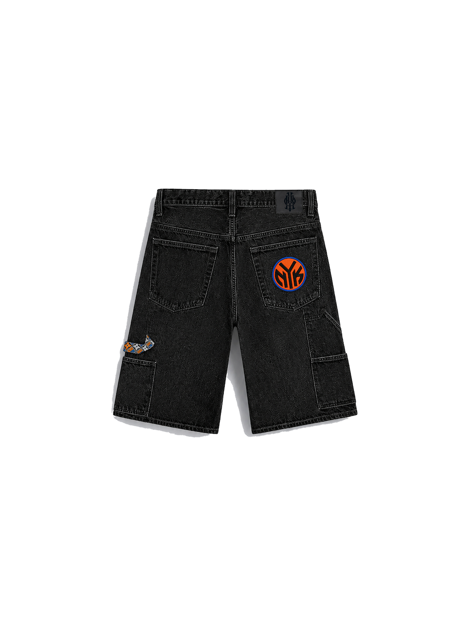 YOR® NYK Phulkari Denim Shorts - Black