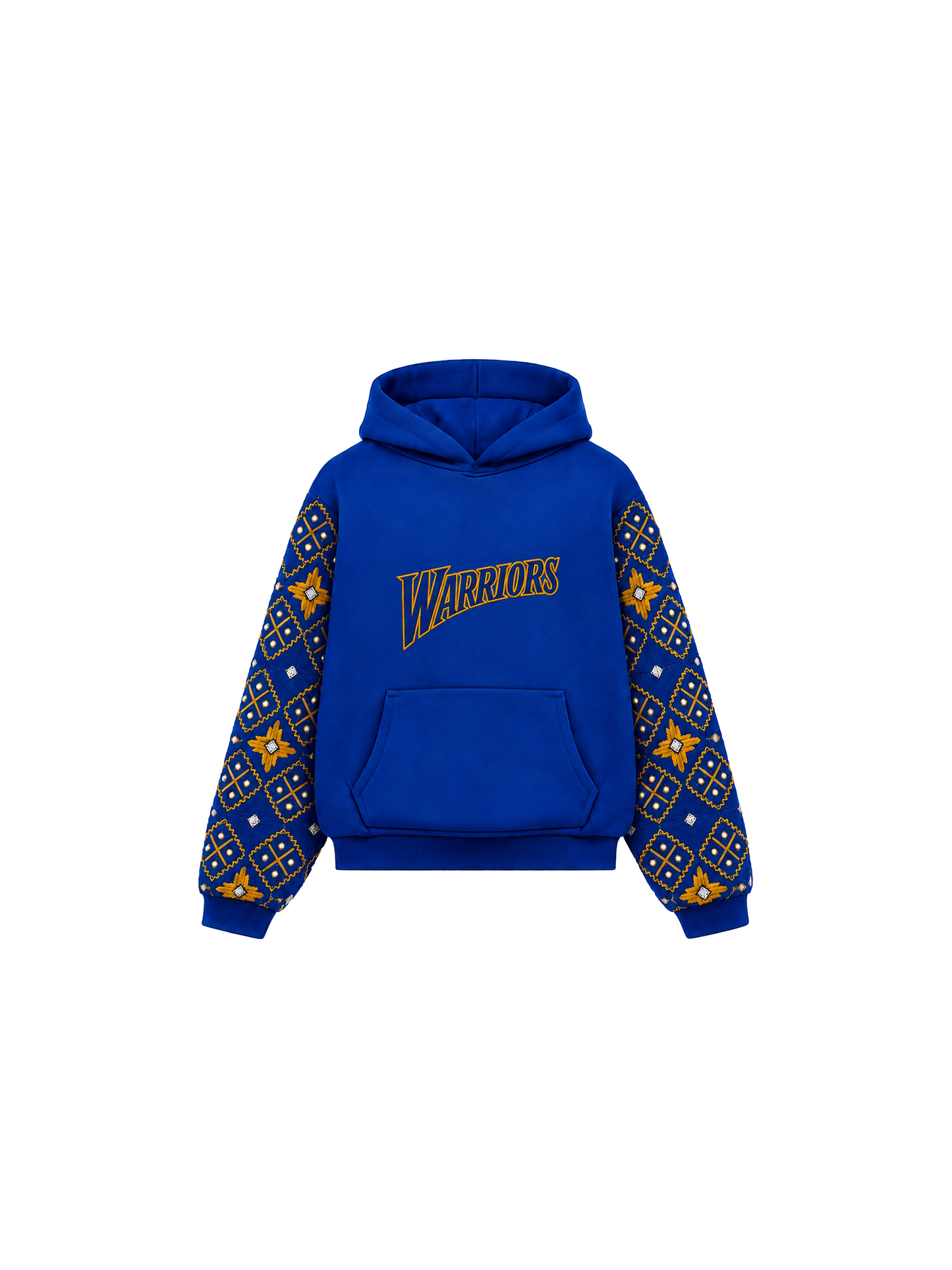 YOR® Golden State Phulkari Hoodie — Royal Blue