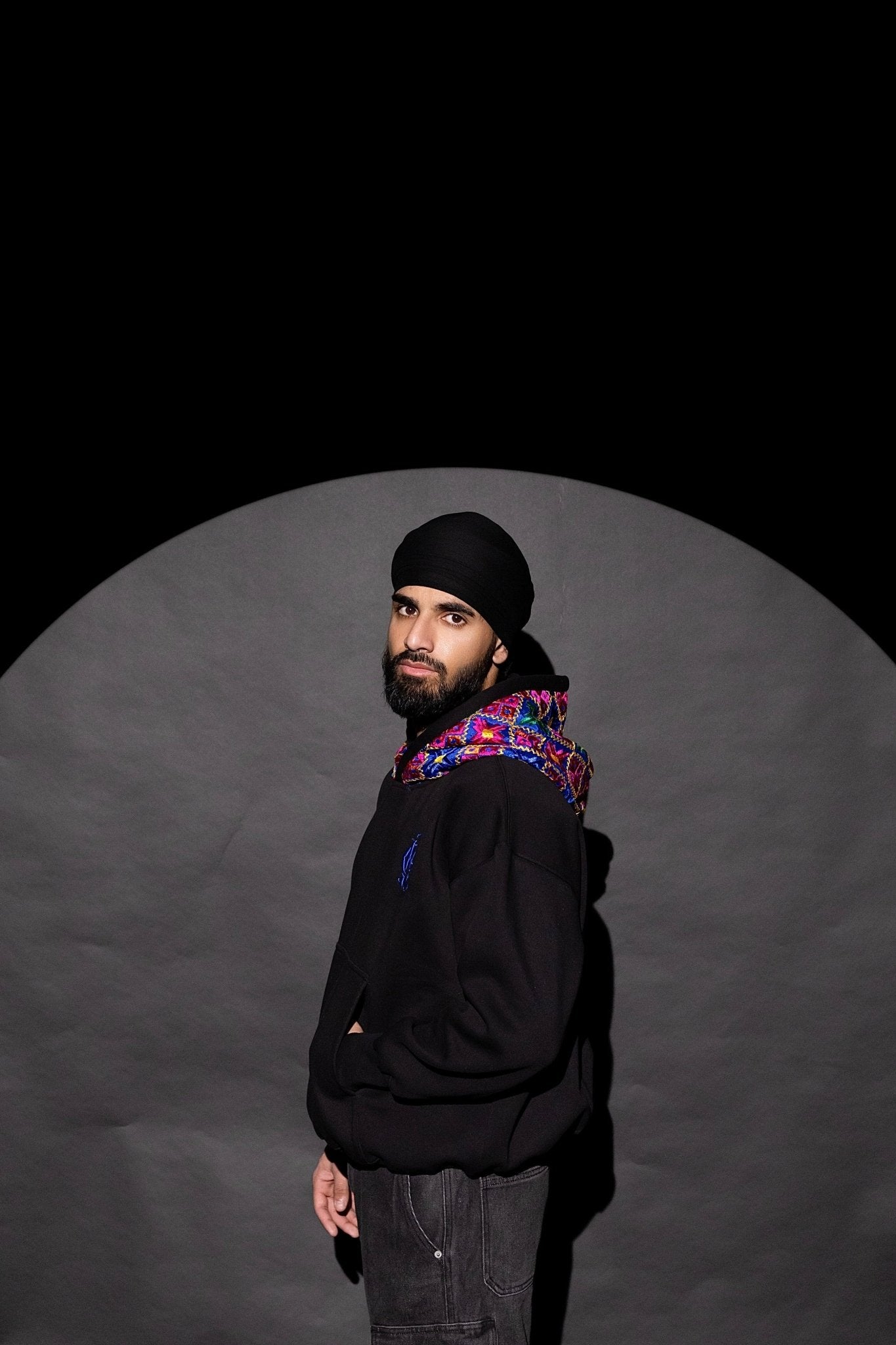 YOR® Black & OG Blue Phulkari Hoodie - Bundle - YourOwnRuler | Luxury Fashion Brand