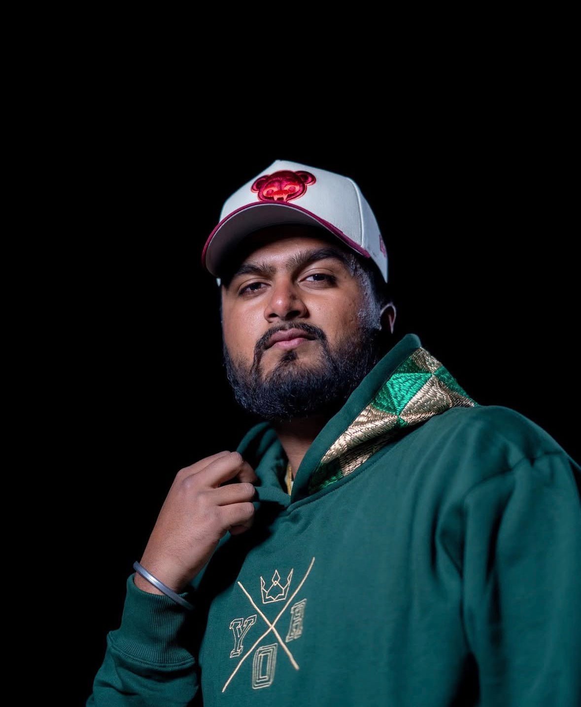 YOR® Green/Gold Archive Phulkari Hoodie - Forest Green (Original Logo Era - 2017–2023) - YourOwnRuler | Luxury Fashion Brand