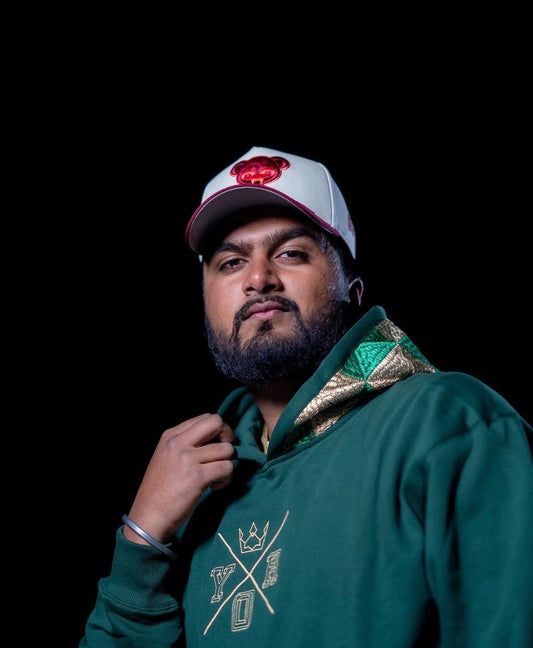 YOR® Green/Gold Archive Phulkari Hoodie - Forest Green (Original Logo Era - 2017–2023) - YourOwnRuler | Luxury Fashion Brand
