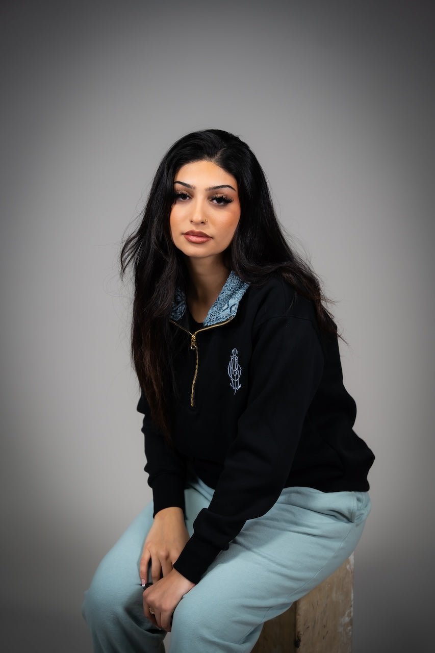 YOR® Icy Grey Phulkari Hoodie + Quarter Zip - Bundle - YourOwnRuler | Luxury Fashion Brand