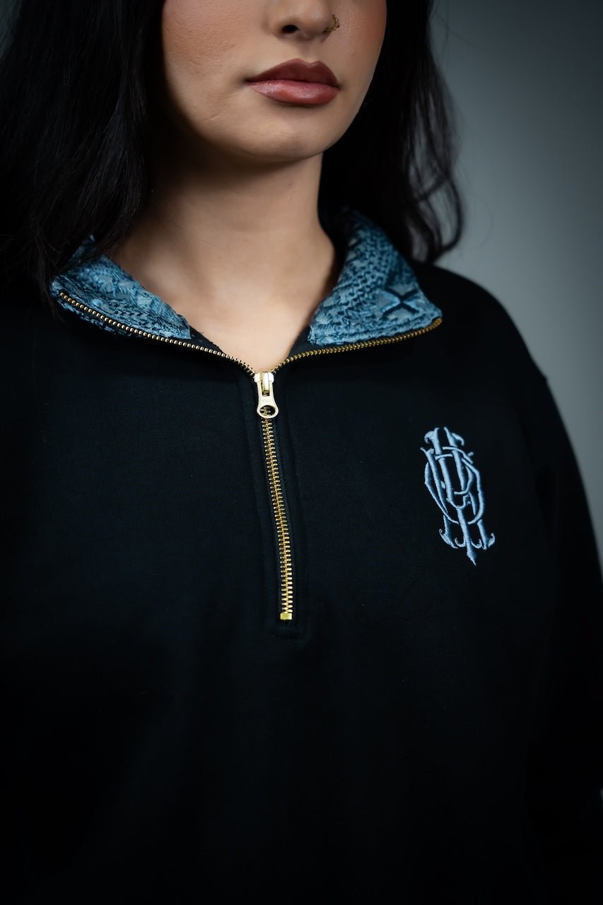 YOR® Icy Grey Phulkari Hoodie + Quarter Zip - Bundle - YourOwnRuler | Luxury Fashion Brand