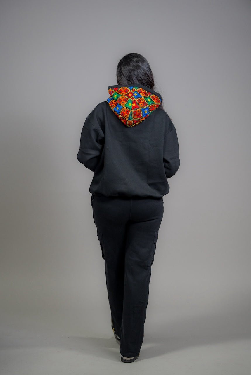 YOR® Men’s Black Phulkari Puffer Jacket + Hoodie - Bundle - YourOwnRuler | Luxury Fashion Brand