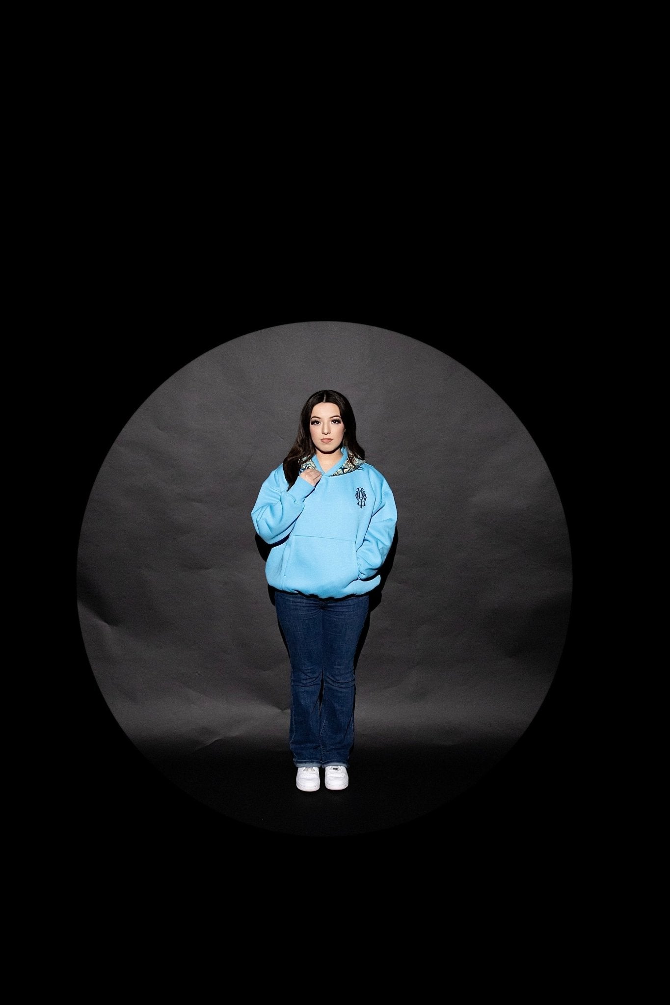 YOR® Multi Color Phulkari Hoodie - Sky Blue - YourOwnRuler | Luxury Fashion Brand