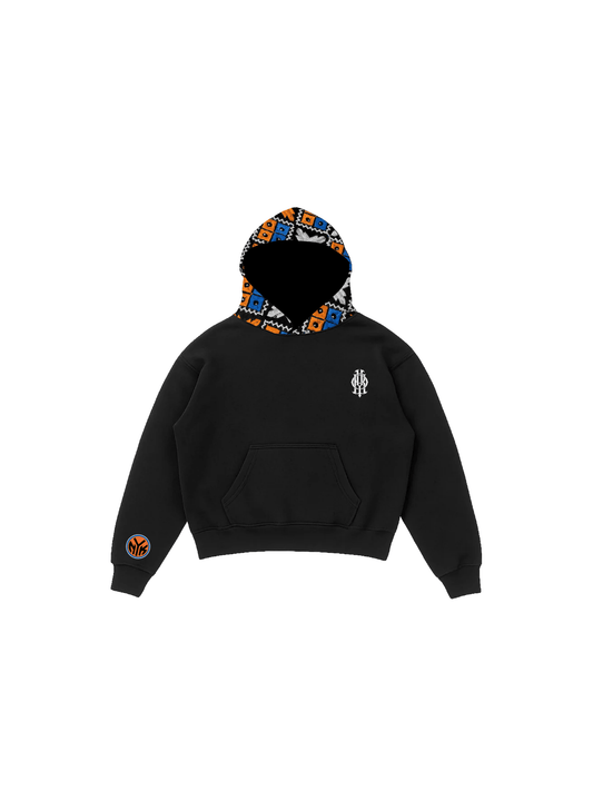 YOR® New York Knicks Phulkari Hoodie — Black - YourOwnRuler | Luxury Fashion Brand