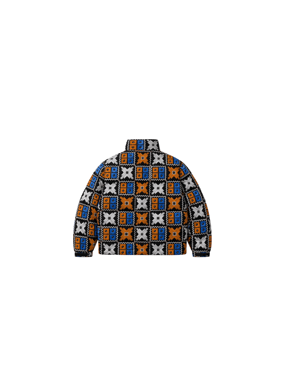 YOR® NYK Phulkari Puffer Jacket — Black - YourOwnRuler | Luxury Fashion Brand