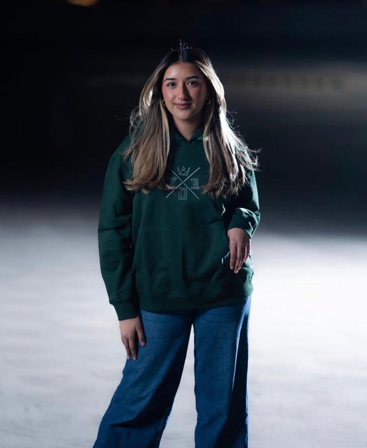 YOR® Ombre Green Archive Phulkari Hoodie - Forest Green (Original Logo Era - 2017–2023) - YourOwnRuler | Luxury Fashion Brand