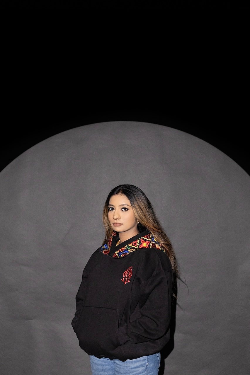 YOR® Women’s Black Phulkari Puffer Jacket + Hoodie Bundle - YourOwnRuler | Luxury Fashion Brand