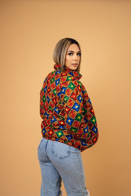 YOR® Women’s Black Phulkari Puffer Jacket + Hoodie Bundle - YourOwnRuler | Luxury Fashion Brand