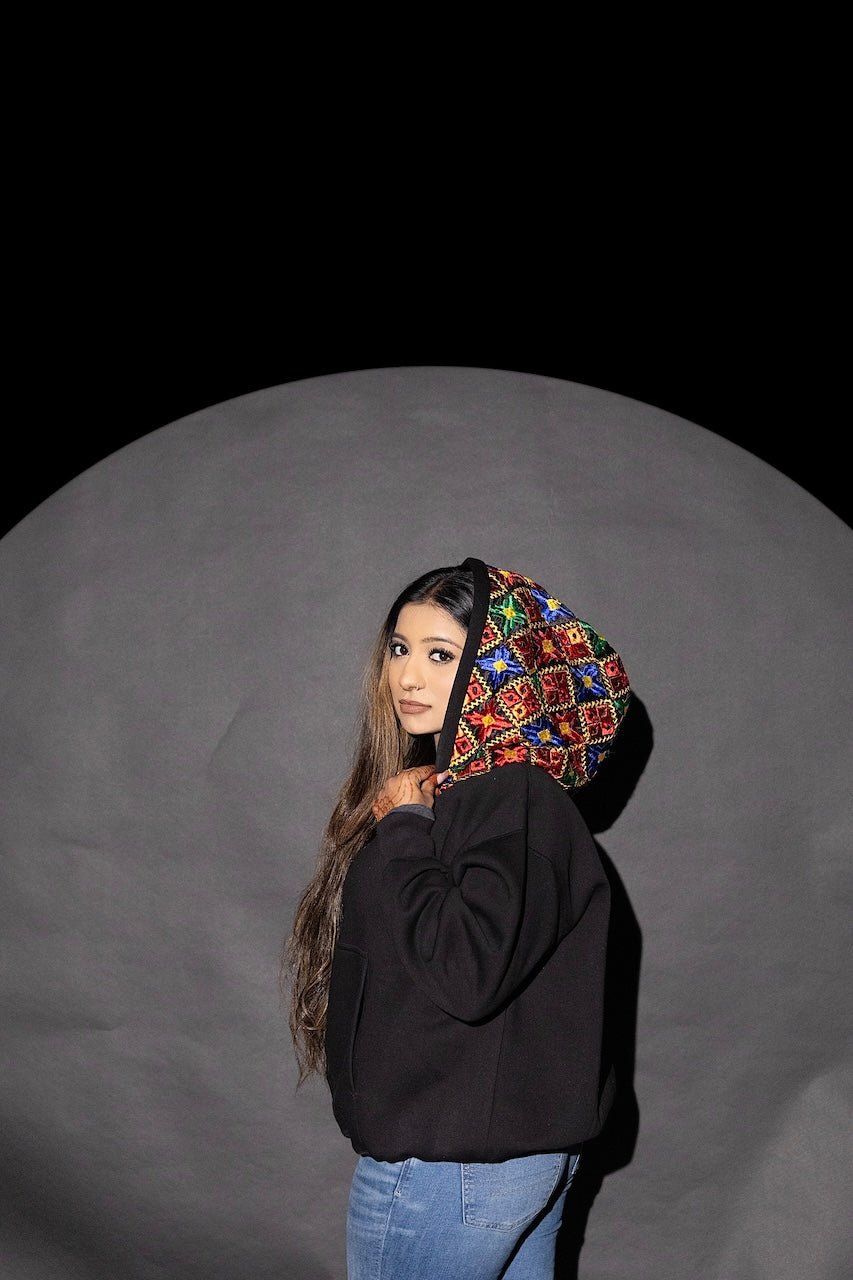 YOR® Women’s Black Phulkari Puffer Jacket + Hoodie Bundle - YourOwnRuler | Luxury Fashion Brand