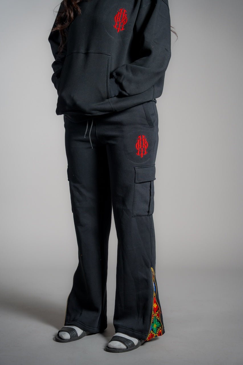 YOR® Women's Black Phulkari Tracksuit - Bundle - YourOwnRuler | Luxury Fashion Brand
