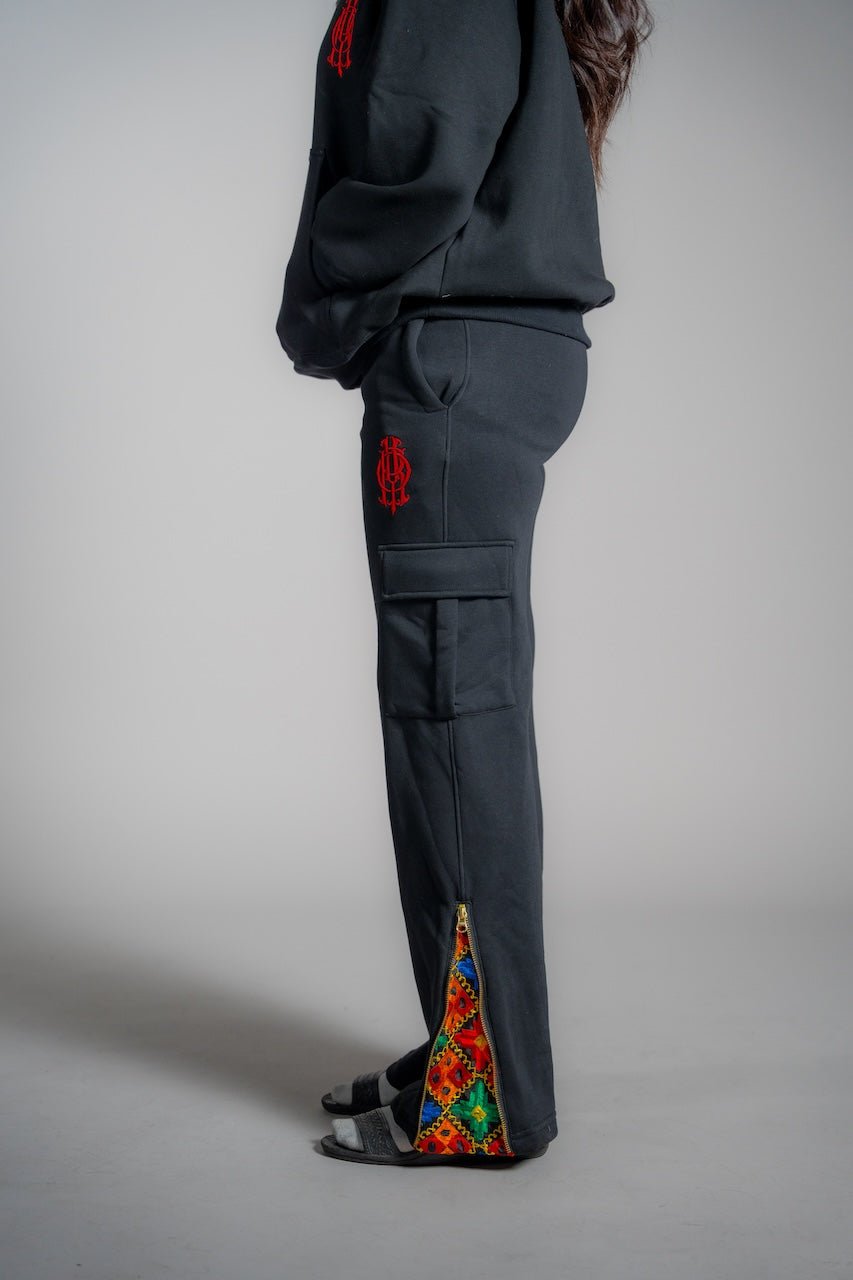YOR® Women's Black Phulkari Tracksuit - Bundle - YourOwnRuler | Luxury Fashion Brand