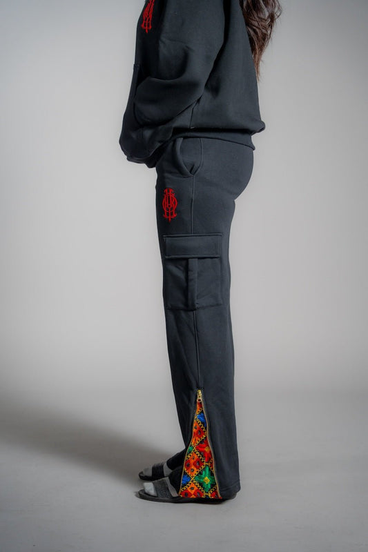 YOR® Women's Black Phulkari Tracksuit - Bundle - YourOwnRuler | Luxury Fashion Brand