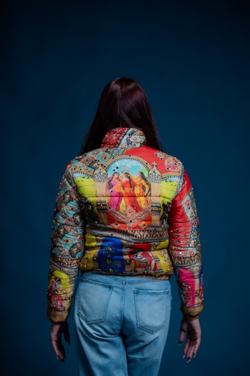 YOR® Women’s Dupatta Puffer Jacket - YourOwnRuler | Luxury Fashion Brand