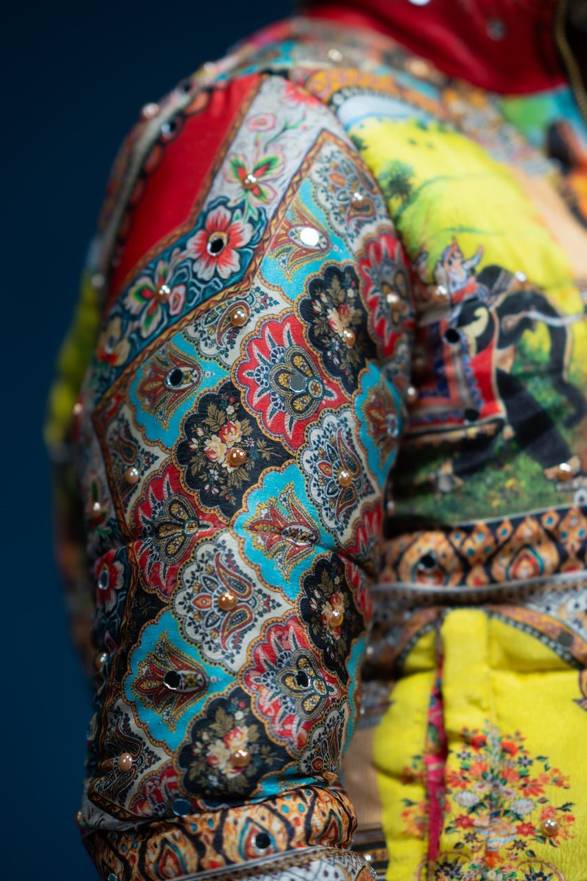 YOR® Women’s Dupatta Puffer Jacket - YourOwnRuler | Luxury Fashion Brand